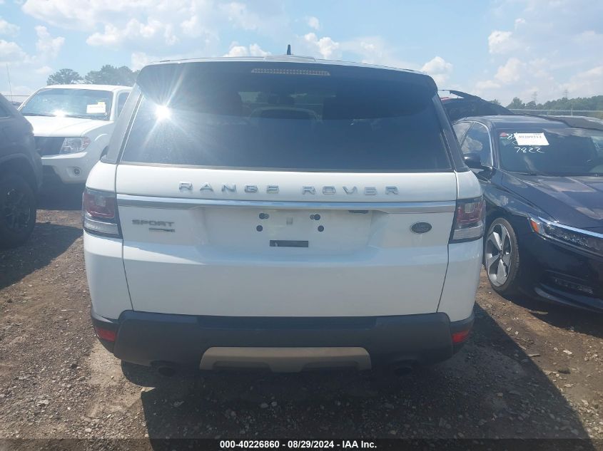 2016 Land Rover Range Rover Sport 3.0L V6 Supercharged Hse VIN: SALWR2PF6GA598582 Lot: 40226860