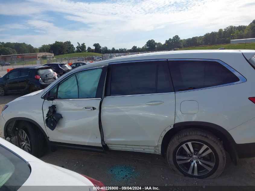 2017 Honda Pilot Ex-L VIN: 5FNYF6H57HB070662 Lot: 40226900