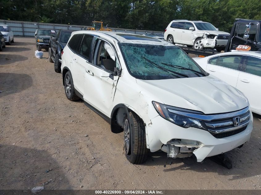 2017 Honda Pilot Ex-L VIN: 5FNYF6H57HB070662 Lot: 40226900