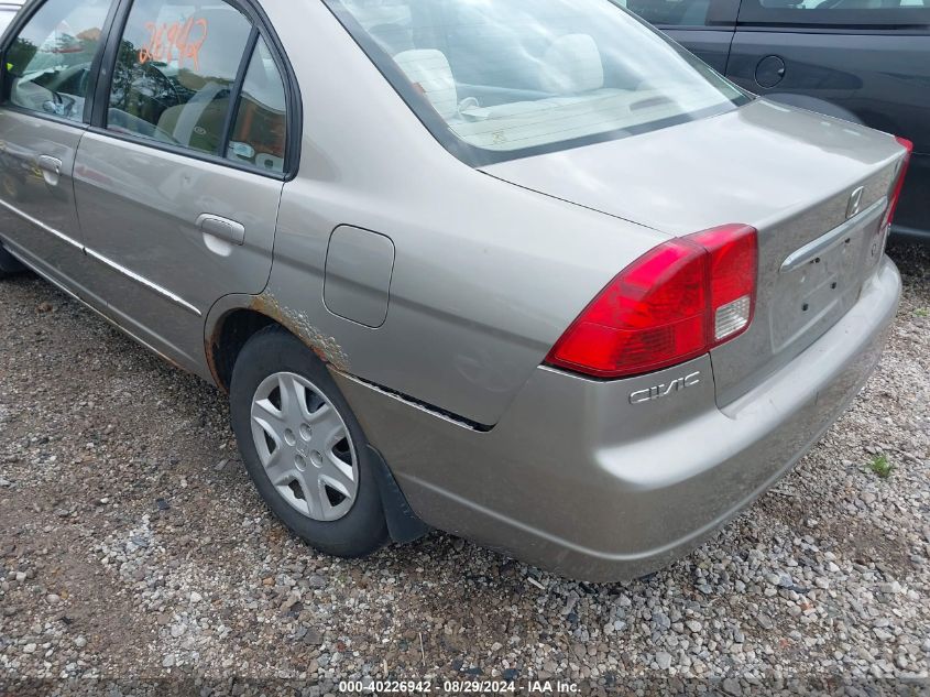 2003 Honda Civic Lx VIN: 2HGES16593H615639 Lot: 40226942