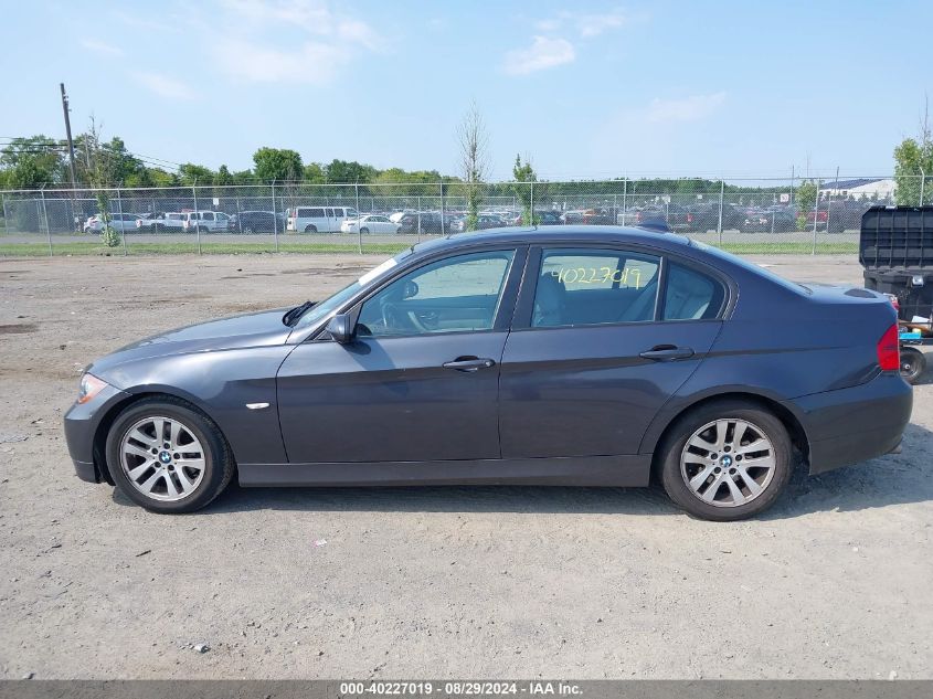 2007 BMW 328I VIN: WBAVA33537PV66762 Lot: 40227019