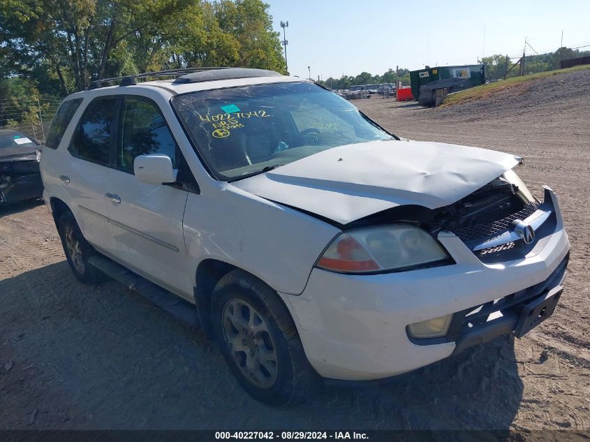 2002 Acura Mdx VIN: 2HNYD186X2H517255 Lot: 40227042