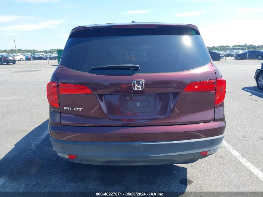 2017 Honda Pilot Ex VIN: 5FNYF5H36HB008193 Lot: 40227071