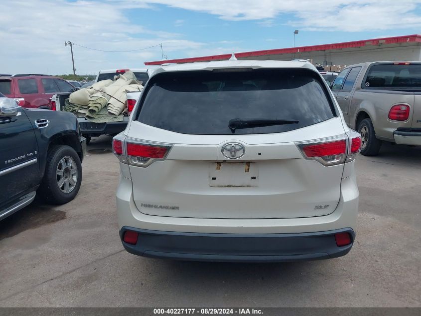 2016 Toyota Highlander Xle V6 VIN: 5TDKKRFH7GS160212 Lot: 40227177