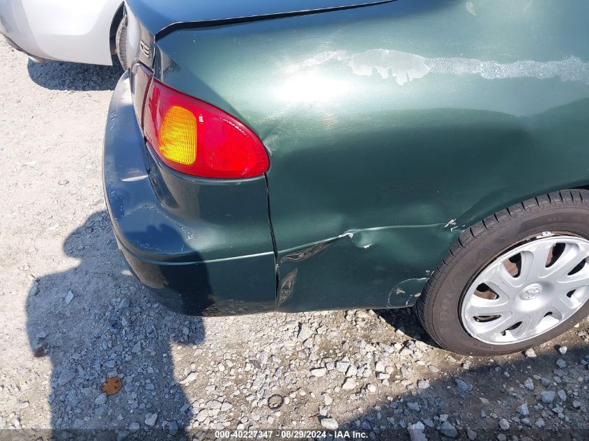 2000 Toyota Corolla Ce VIN: 2T1BR12E7YC308183 Lot: 40227347