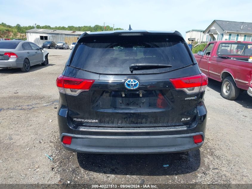 2019 Toyota Highlander Hybrid Xle VIN: 5TDJGRFH3KS077432 Lot: 40227513