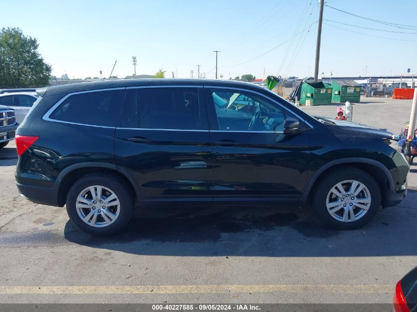 2016 Honda Pilot Lx VIN: 5FNYF6H13GB088300 Lot: 40227585