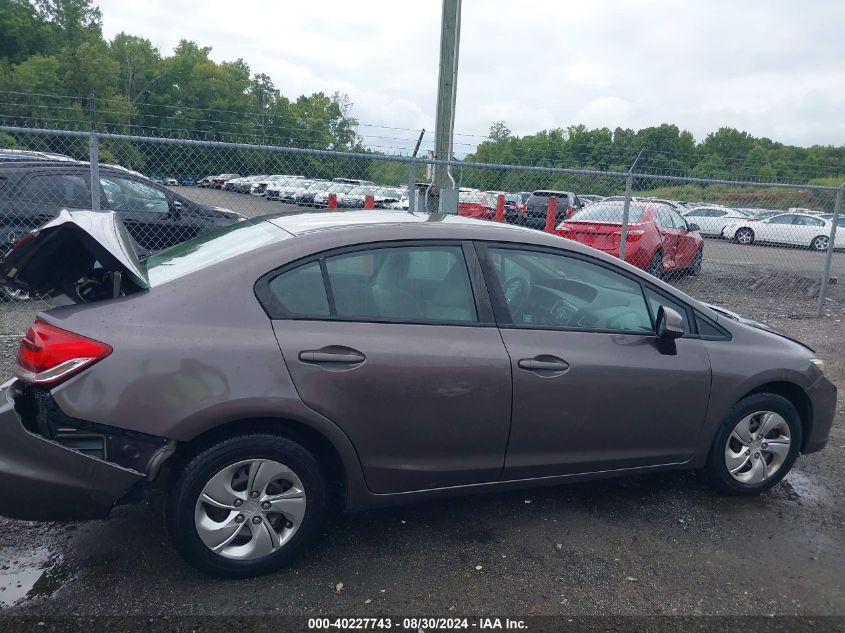 2013 Honda Civic Lx VIN: 19XFB2F59DE257321 Lot: 40227743