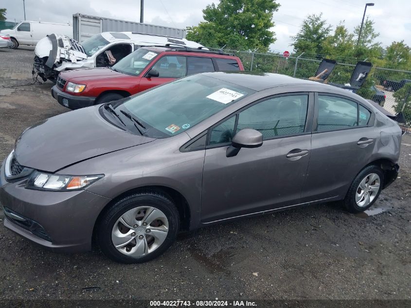 2013 Honda Civic Lx VIN: 19XFB2F59DE257321 Lot: 40227743