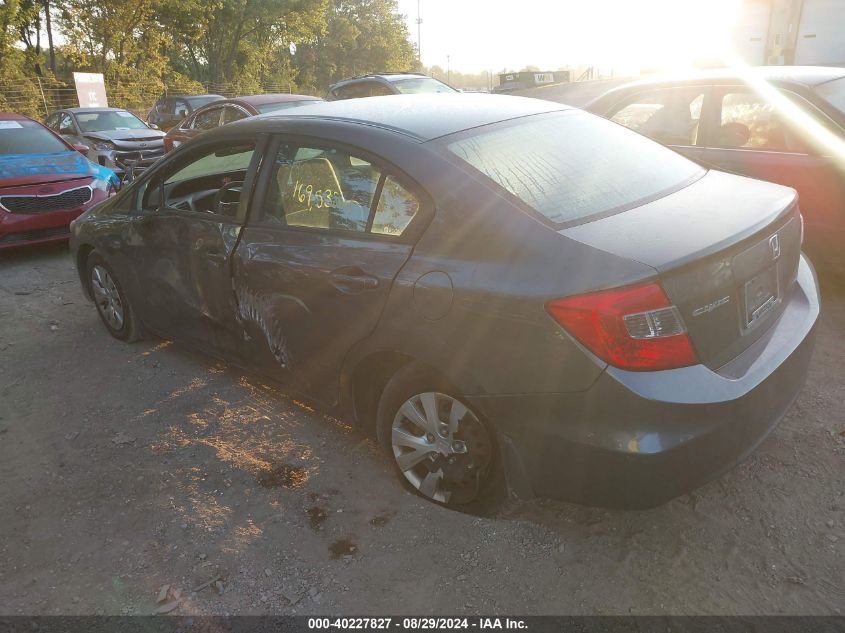 2012 Honda Civic Lx VIN: 19XFB2F56CE081875 Lot: 40227827