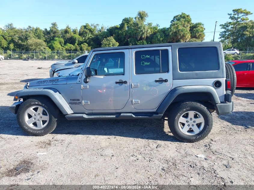 2016 Jeep Wrangler Unlimited Sport VIN: 1C4BJWDG9GL107153 Lot: 40227974