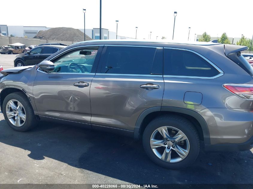 2015 Toyota Highlander Limited V6 VIN: 5TDYKRFH6FS070770 Lot: 40228065