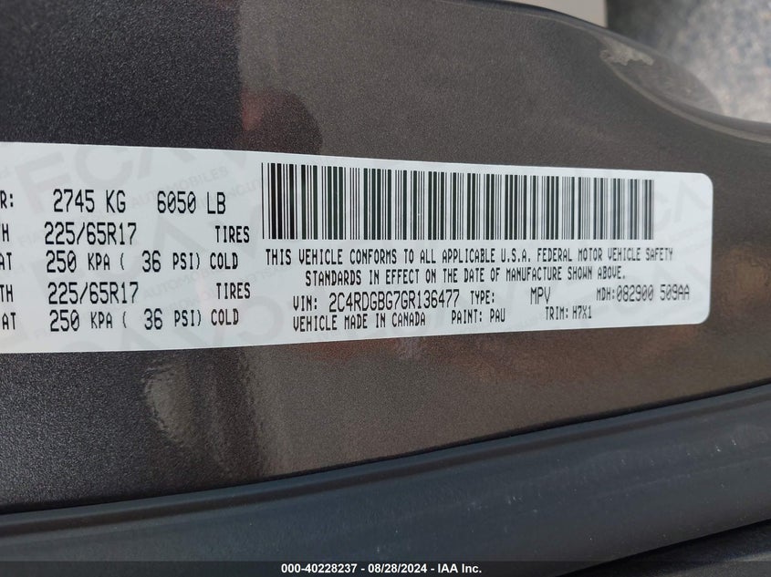 2016 DODGE GRAND CARAVAN SE - 2C4RDGBG7GR136477