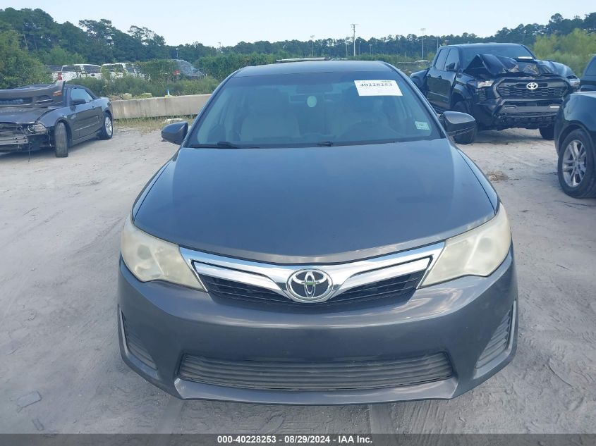 2012 Toyota Camry Le VIN: 4T1BF1FK2CU125578 Lot: 40228253