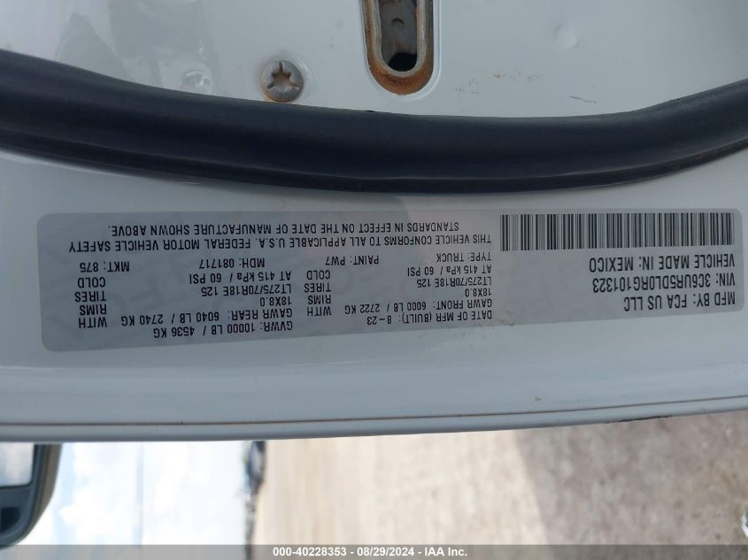 2024 Ram 2500 Big Horn 4X4 6'4 Box VIN: 3C6UR5DL0RG101323 Lot: 40228353