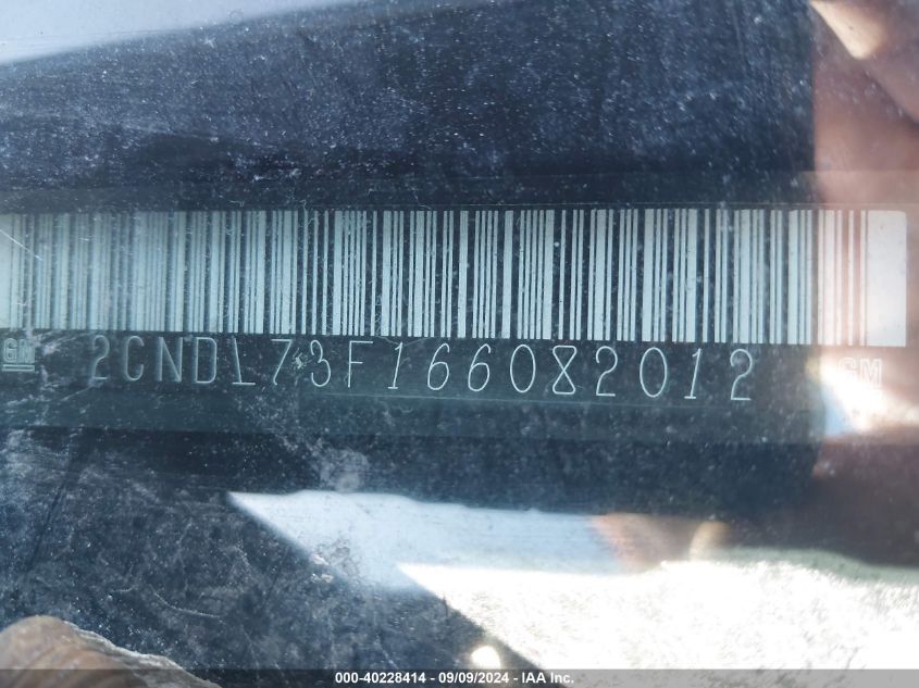 2CNDL73F166082012 2006 Chevrolet Equinox Lt