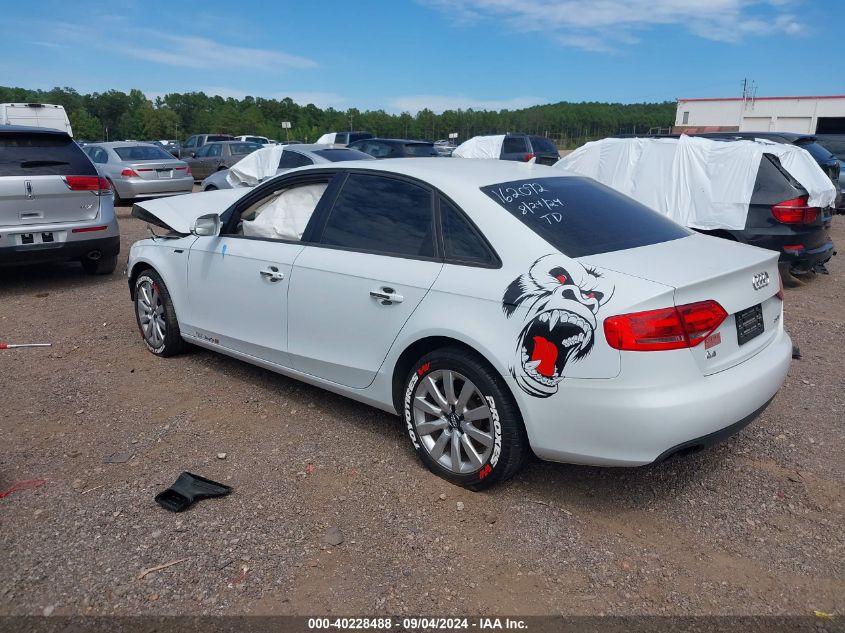 2012 Audi A4 2.0T Premium VIN: WAUAFAFL8CA100160 Lot: 40228488