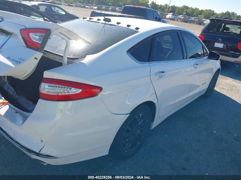 2013 Ford Fusion Hybrid Se Hybrid VIN: 3FA6P0LU4DR237185 Lot: 40229256