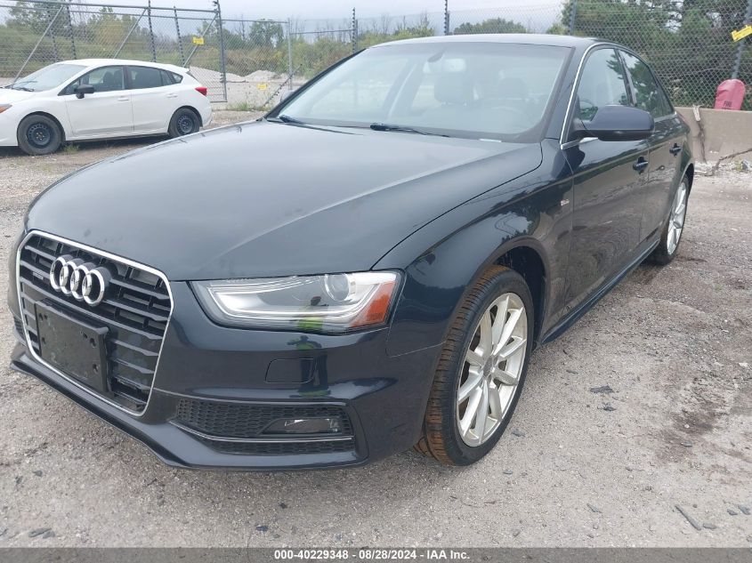 2014 Audi A4 2.0T Premium VIN: WAUFFAFL9EA058896 Lot: 40229348