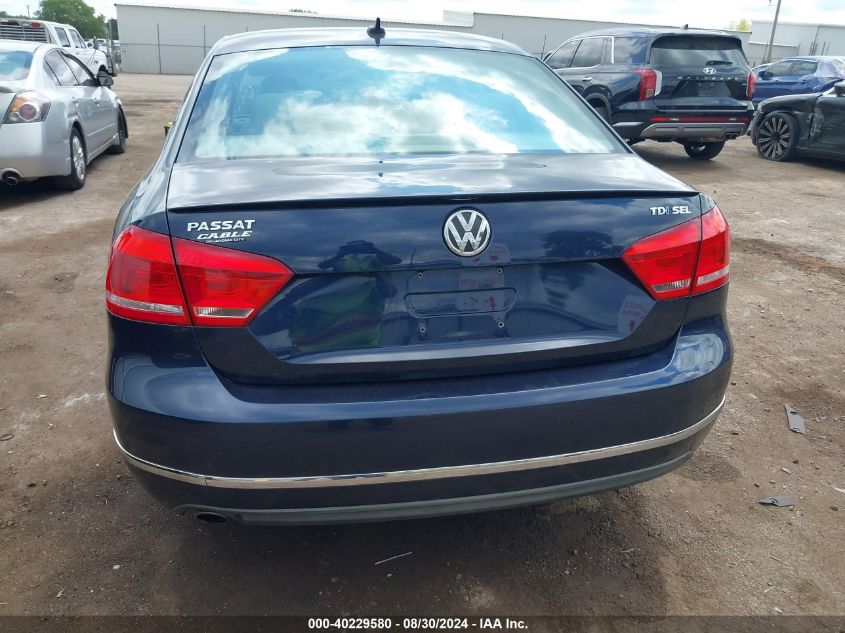 2012 Volkswagen Passat 2.0L Tdi Sel Premium VIN: 1VWCN7A38CC007102 Lot: 40229580