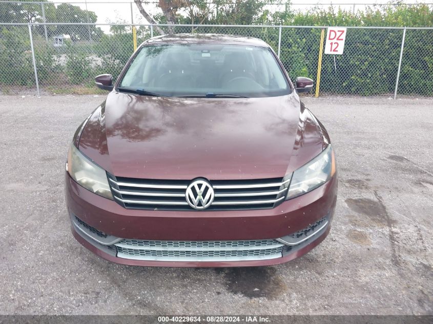 2013 Volkswagen Passat 2.5L Se VIN: 1VWBP7A38DC107997 Lot: 40229634