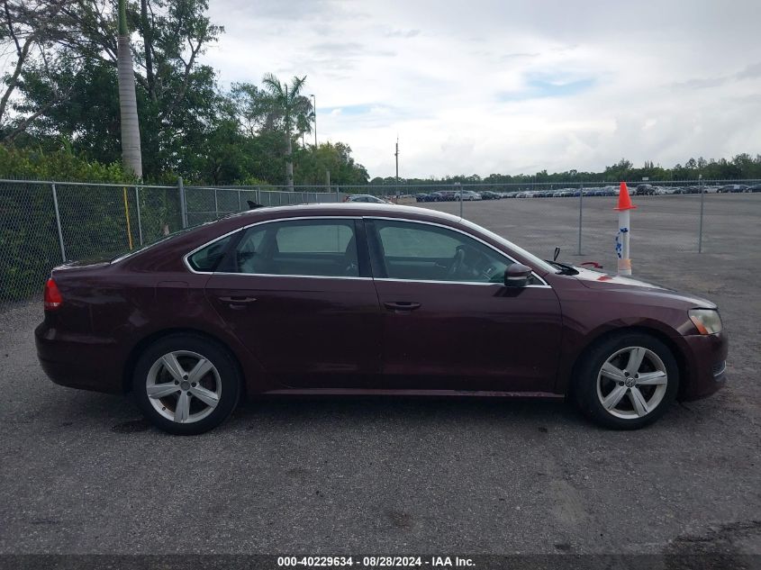 2013 Volkswagen Passat 2.5L Se VIN: 1VWBP7A38DC107997 Lot: 40229634