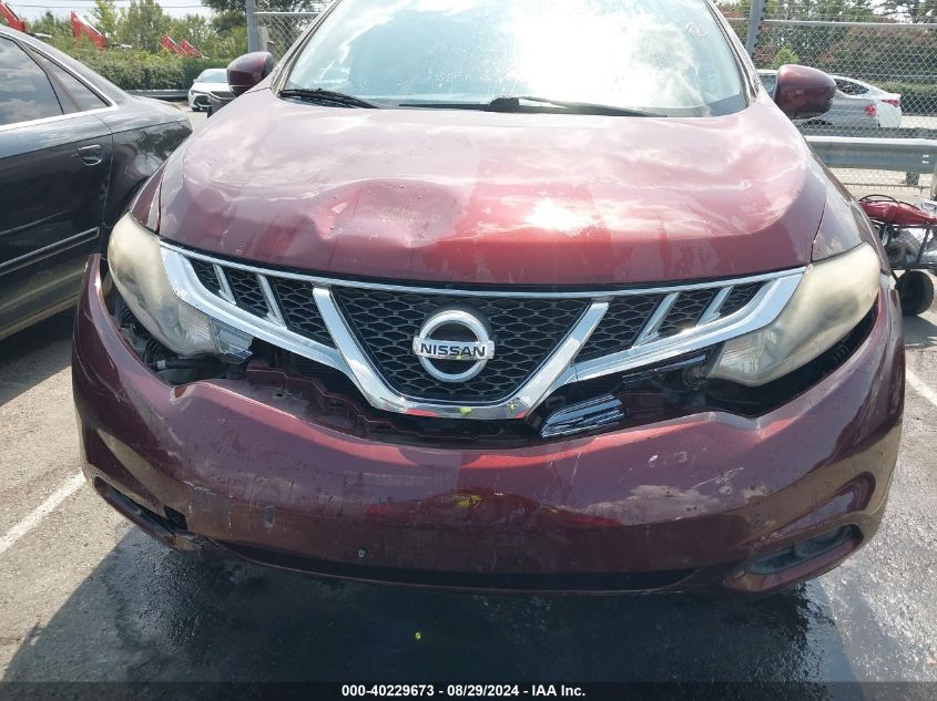 2012 Nissan Murano Sl VIN: JN8AZ1MWXCW221335 Lot: 40229673