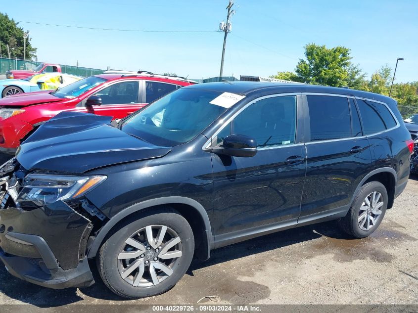 2021 Honda Pilot Awd Ex-L VIN: 5FNYF6H55MB012656 Lot: 40229726