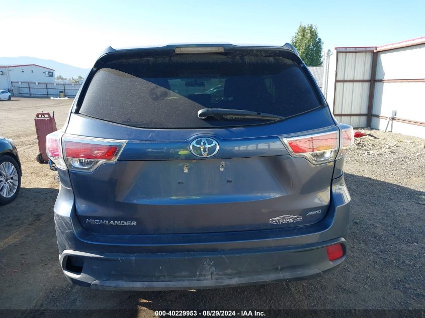 2016 Toyota Highlander Le V6 VIN: 5TDBKRFH8GS321277 Lot: 40229953