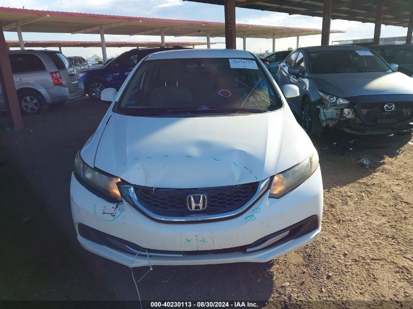 2013 Honda Civic Lx VIN: 19XFB2F52DE257628 Lot: 40230113