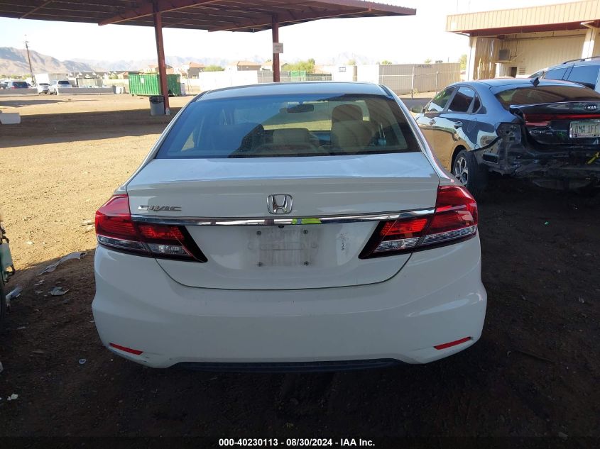 2013 Honda Civic Lx VIN: 19XFB2F52DE257628 Lot: 40230113