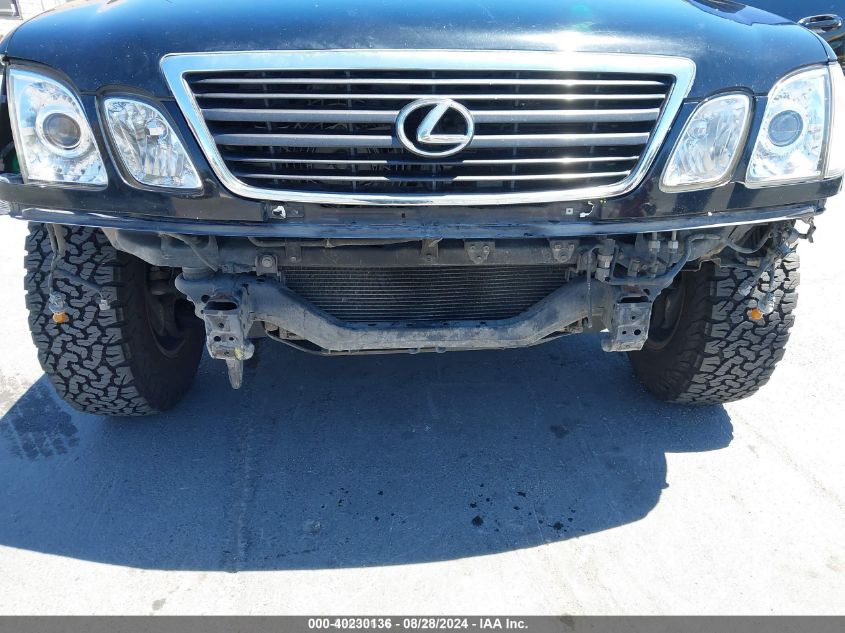 2000 Lexus Lx 470 VIN: JT6HT00W5Y0107207 Lot: 40230136