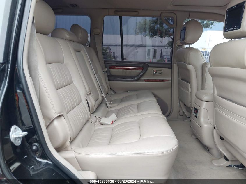 2000 Lexus Lx 470 VIN: JT6HT00W5Y0107207 Lot: 40230136