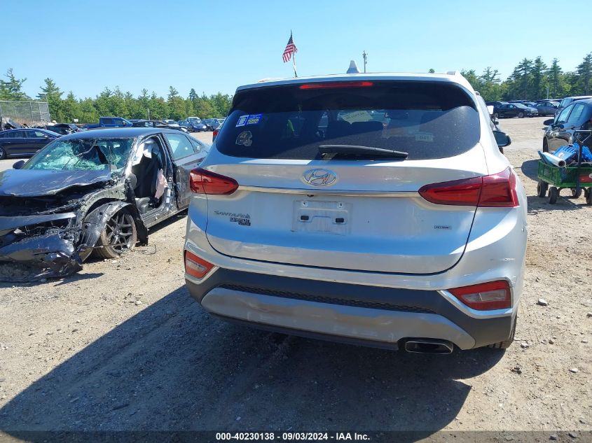 2019 Hyundai Santa Fe Sel VIN: 5NMS3CAD5KH041374 Lot: 40230138