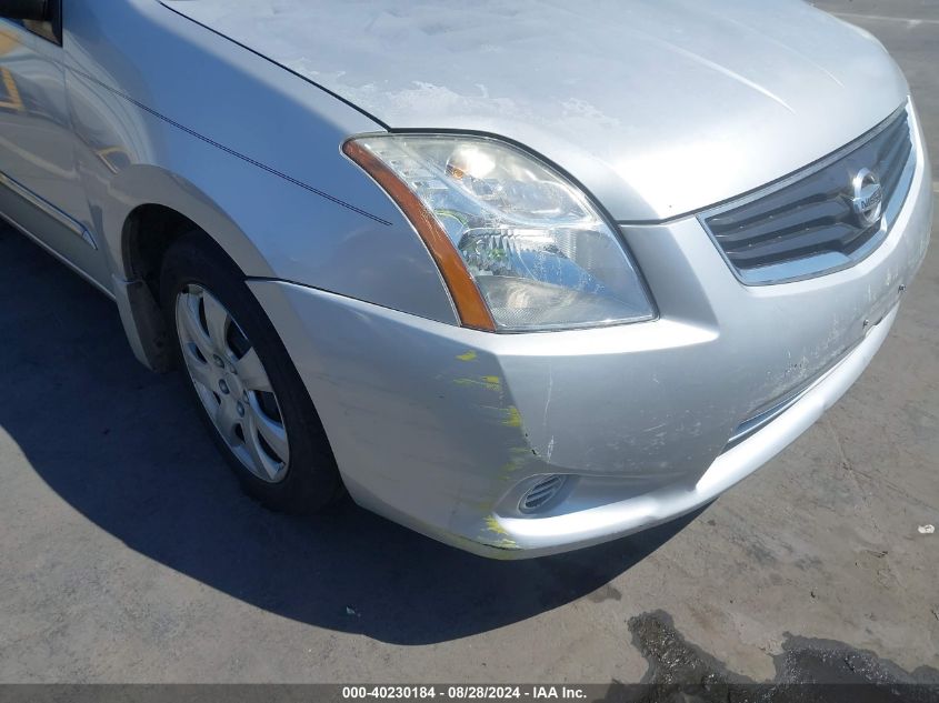 2012 Nissan Sentra 2.0 S VIN: 3N1AB6APXCL781696 Lot: 40230184