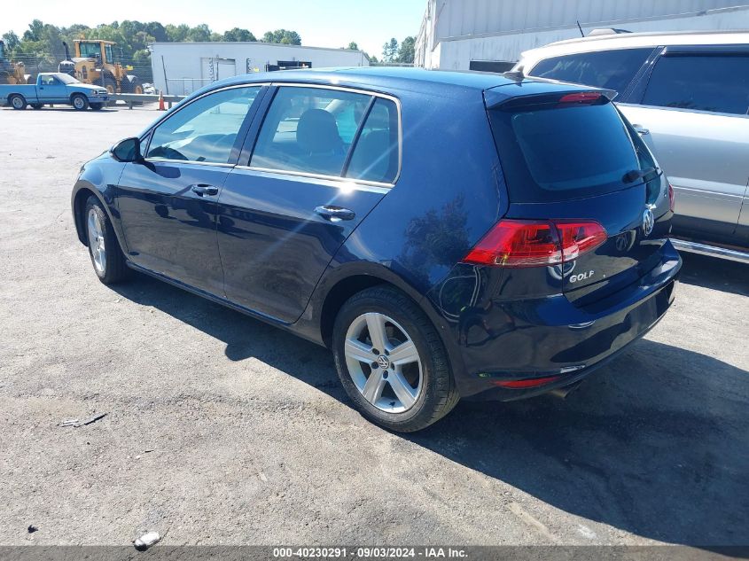 2017 Volkswagen Golf Tsi S 4-Door/Tsi Se 4-Door/Tsi Sel 4-Door/Tsi Wolfsburg Edition 4-Door VIN: 3VW217AU3HM056021 Lot: 40230291