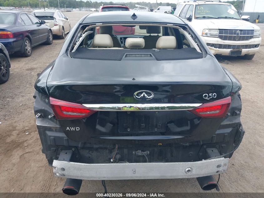 2019 Infiniti Q50 3.0T Luxe VIN: JN1EV7AR1KM593699 Lot: 40230326