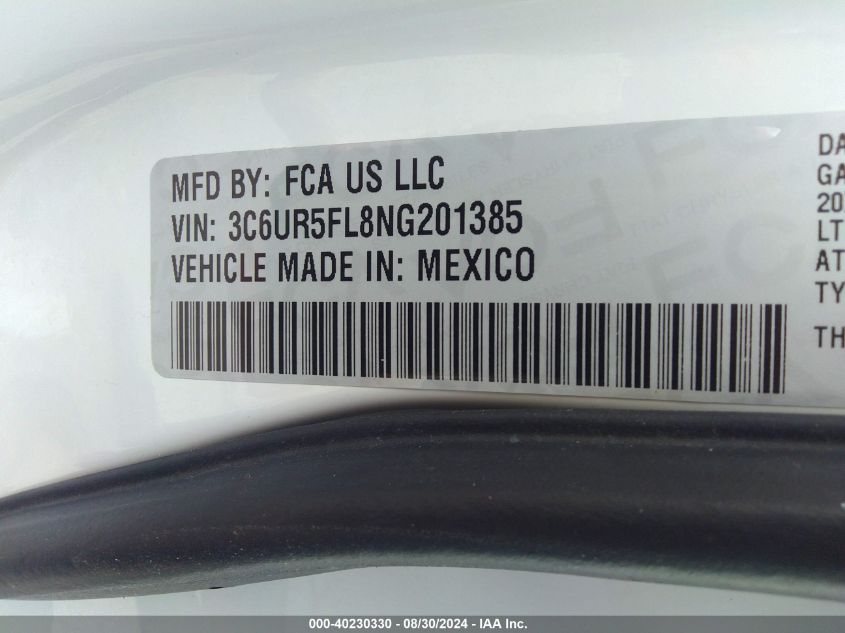 2022 RAM 2500 LARAMIE  4X4 6'4 BOX - 3C6UR5FL8NG201385