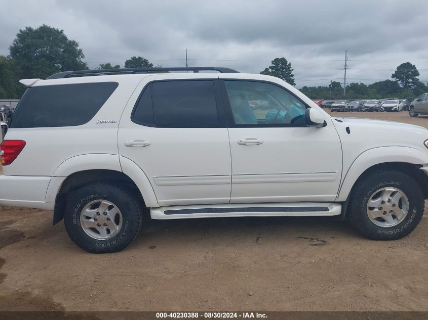 2002 Toyota Sequoia Limited V8 VIN: 5TDBT48AX2S110106 Lot: 40230388