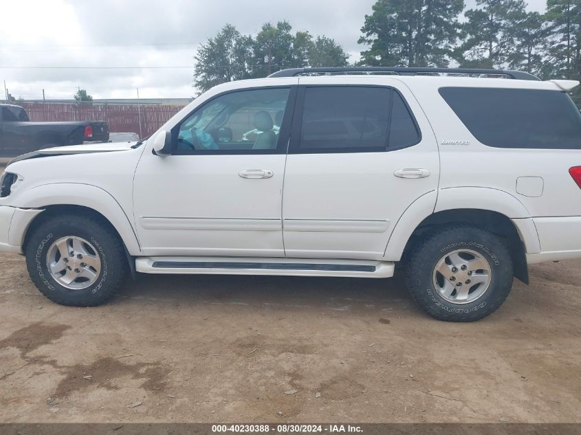 2002 Toyota Sequoia Limited V8 VIN: 5TDBT48AX2S110106 Lot: 40230388