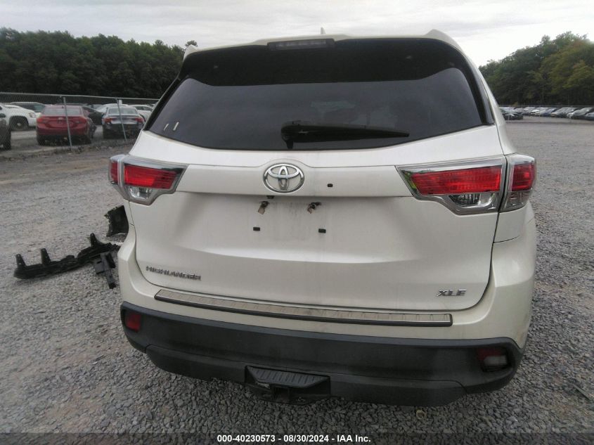 2016 Toyota Highlander Xle V6 VIN: 5TDKKRFH9GS175388 Lot: 40230573