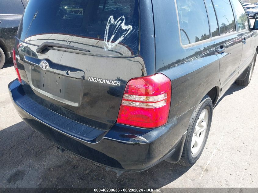 2002 Toyota Highlander VIN: JTEGD21A020031513 Lot: 40230635