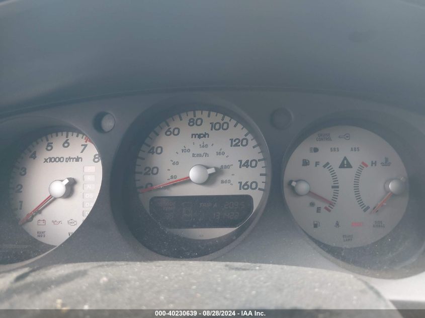 2001 Acura Cl 3.2 Type S VIN: 19UYA42621A011278 Lot: 40230639