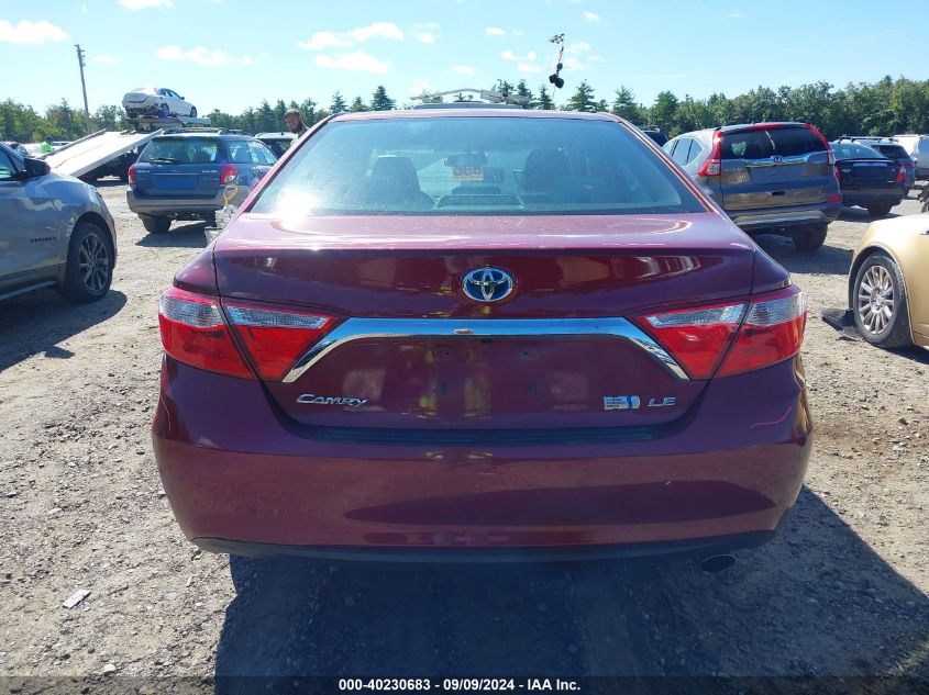 2016 Toyota Camry Hybrid Le VIN: 4T1BD1FK8GU180323 Lot: 40230683