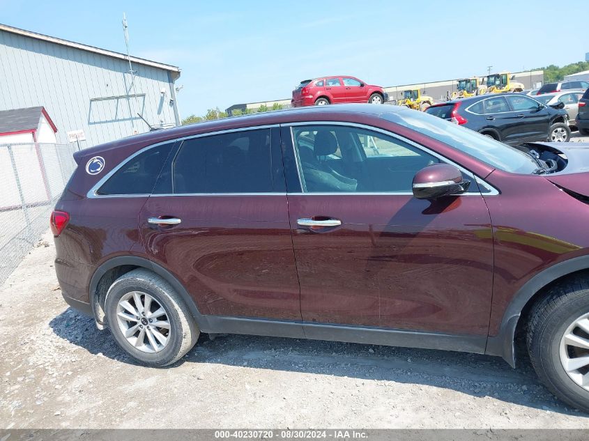 2019 Kia Sorento 2.4L Lx VIN: 5XYPG4A38KG573994 Lot: 40230720