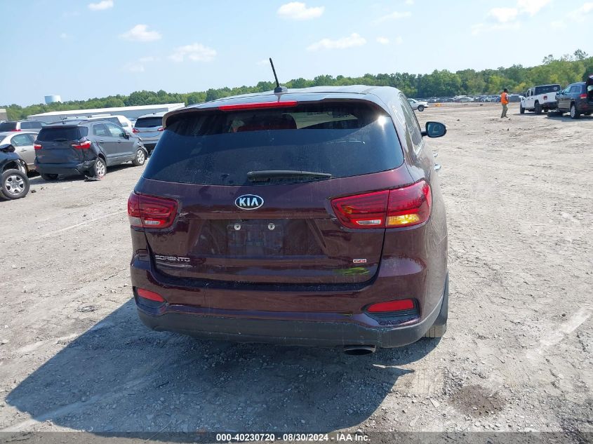 2019 Kia Sorento 2.4L Lx VIN: 5XYPG4A38KG573994 Lot: 40230720