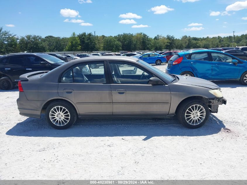 2005 Honda Civic Lx VIN: 2HGES165X5H589636 Lot: 40230981