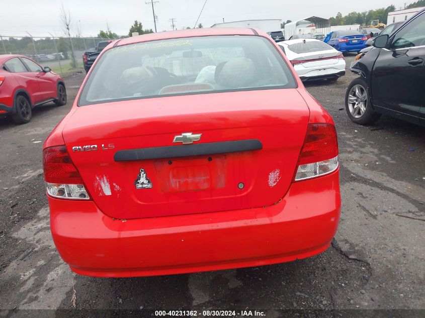 2004 Chevrolet Aveo Ls VIN: KL1TJ52624B236580 Lot: 40231362