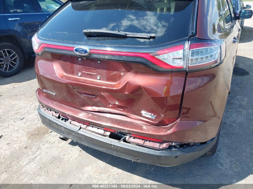 2015 Ford Edge Sel VIN: 2FMTK4J9XFBB24629 Lot: 40231388