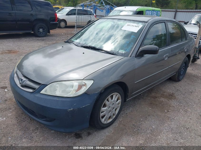 2004 Honda Civic Lx VIN: 2HGES16564H610836 Lot: 40231509